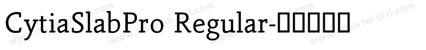 CytiaSlabPro Regular字体转换